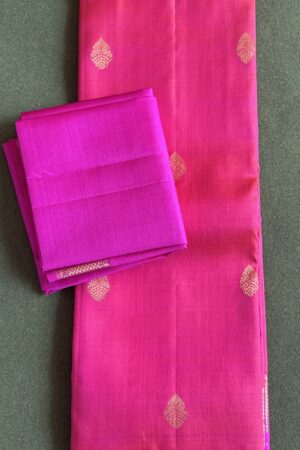 orangish pink silks with pink blouse