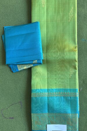 Parrot green with turquoise border